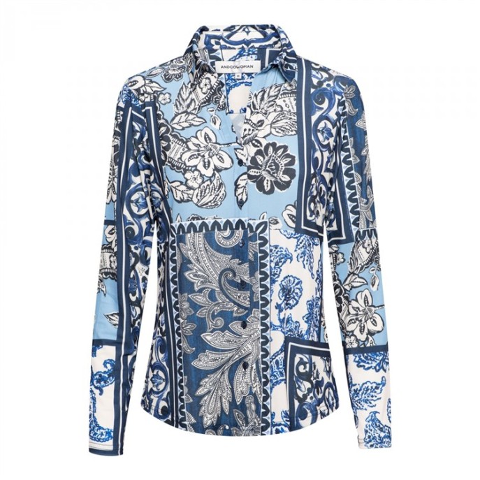 Z &CO Woman Blouse Vayen Paisley - Indigo
